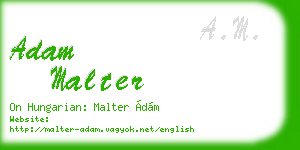 adam malter business card